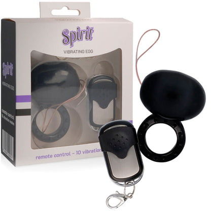 SPIRIT - VIBRATING REMOTE CONTROL COCK RING BLACK SPIRIT
