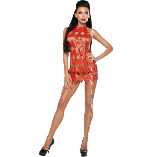 ME-SEDUCE - GWEN JURK BLOTE RUG ROOD S/M