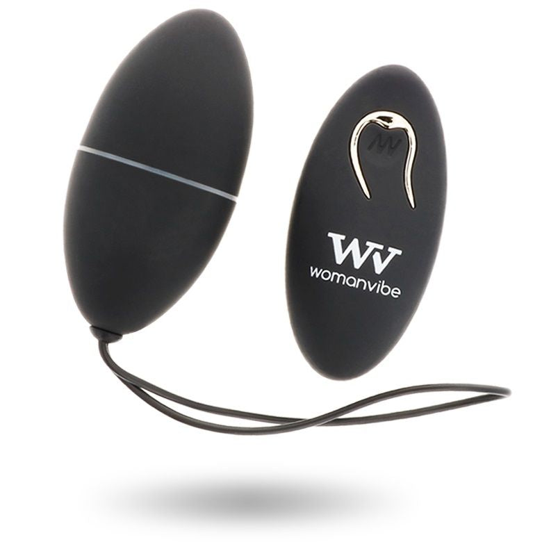 WOMANVIBE - ALSAN EGG REMOTE CONTROL BLACK SILICONE BLACK - ToysByMonk