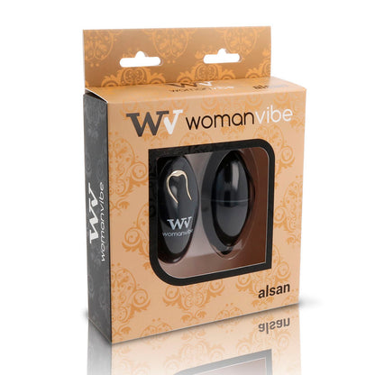 WOMANVIBE - ALSAN EGG REMOTE CONTROL BLACK SILICONE BLACK WOMANVIBE
