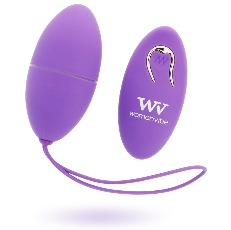 WOMANVIBE - ALSAN EGG REMOTE CONTROL BLACK SILICONE PURPLE - ToysByMonk
