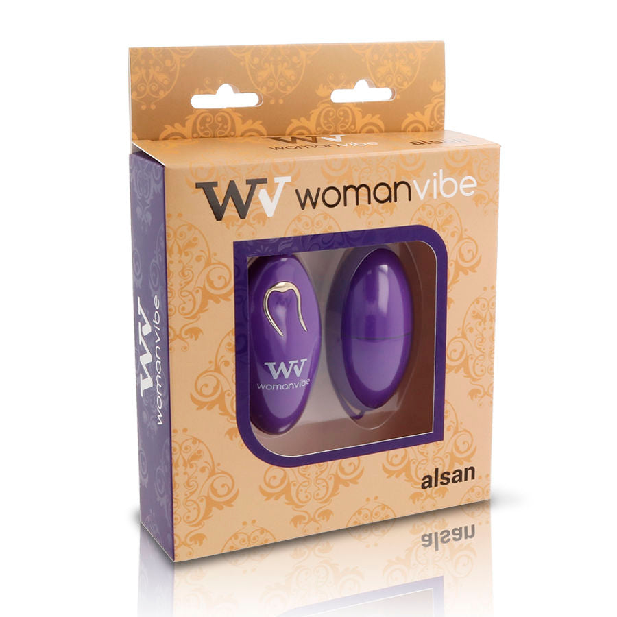 WOMANVIBE - ALSAN EGG REMOTE CONTROL BLACK SILICONE PURPLE - ToysByMonk