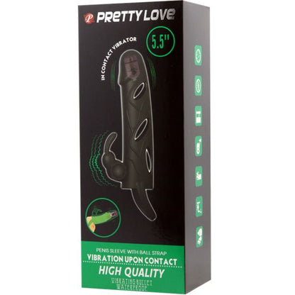 PRETTY LOVE - SILICONE COVER WITH VIBRATION 14 CM 2.0 PRETTY LOVE