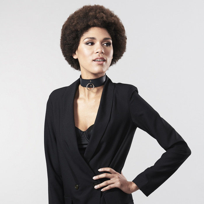 BIJOUX INDISCRETS MAZE - BLACK NECKLACE WITH STRAP BIJOUX MAZE