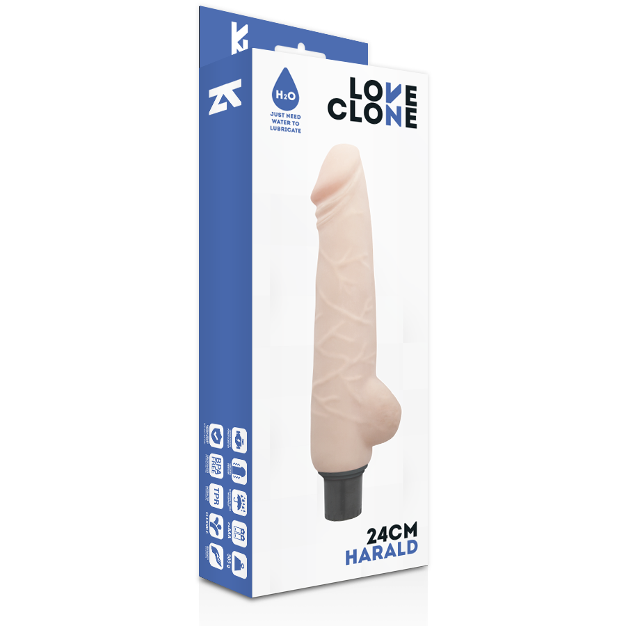 LOVECLONE - HARALD SELF LUBRICATION VIBRATOR 24 CM -O- 4 CM LOVECLONE