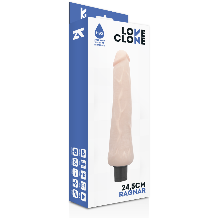 LOVECLONE - RAGNAR SELF LUBRICATION VIBRATOR 24.5 CM -O- 3.5 CM LOVECLONE