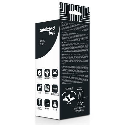 ADDICTED TOYS - ANAL PLUG 14.5 CM BLACK - ToysByMonk