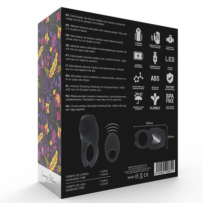 MIA  - COLOSSEO COCK RING REMOTE CONTROL BLACK - ToysByMonk