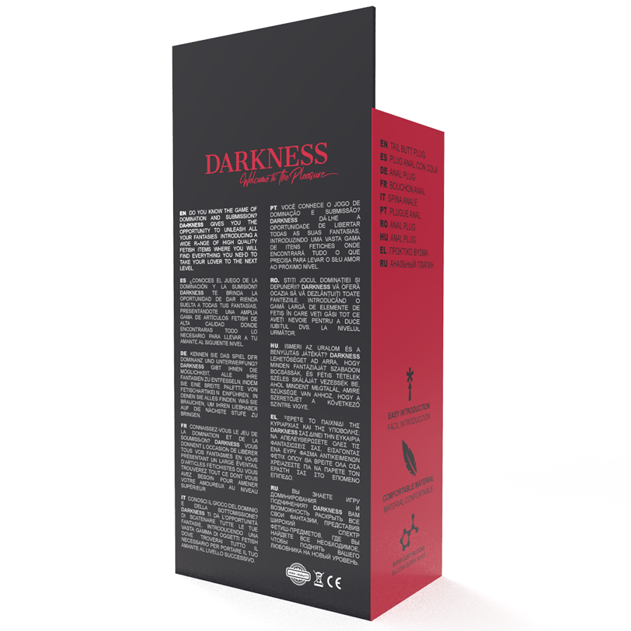 DARKNESS - ANAL PLUG 28 CM BLACK SILICONE - ToysByMonk