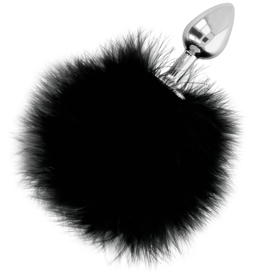 DARKNESS - EXTRA ANAL BUTTPLUG WITH TAIL BLACK 7 CM - ToysByMonk