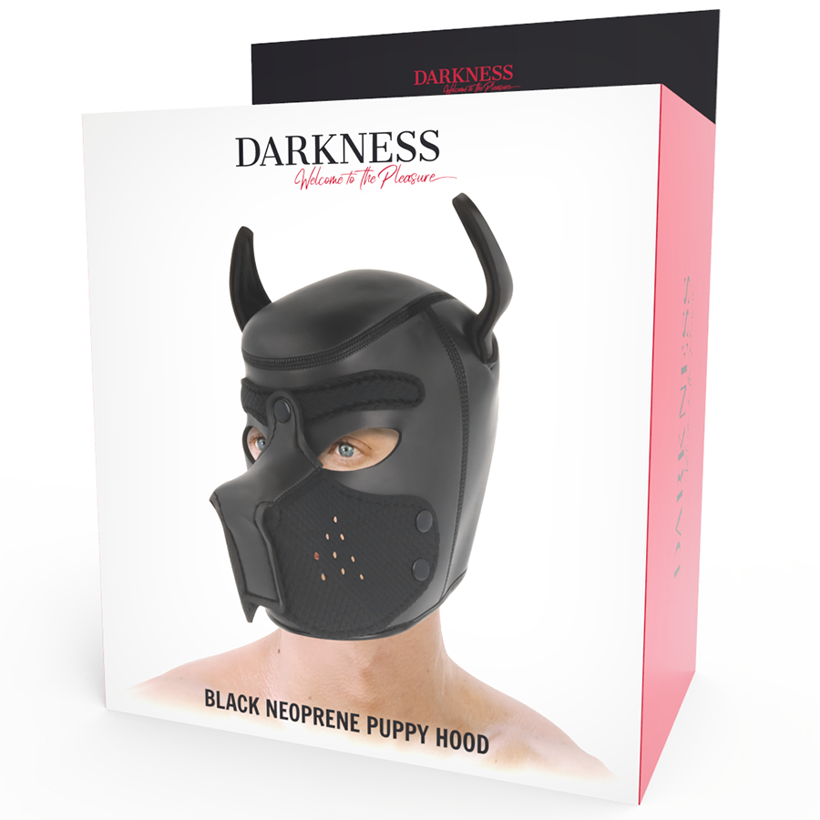 DARKNESS - NEOPRENE DOG MASK WITH REMOVABLE MUZZLE M DARKNESS BONDAGE