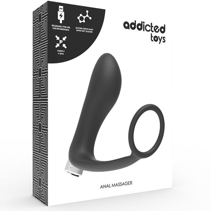 ADDICTED TOYS - PROSTATIC VIBRATOR RECHARGEABLE MODEL 1 - BLACK ADDICTED TOYS
