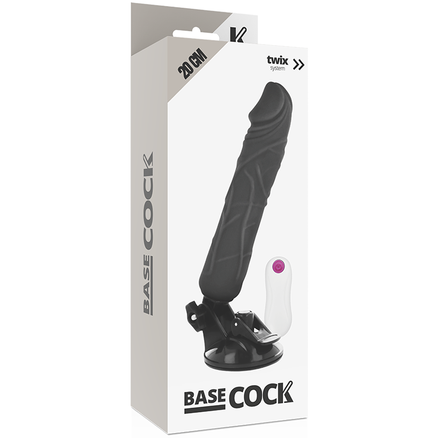 BASECOCK - REALISTIC VIBRATOR REMOTE CONTROL FLESH 20 CM -O- 4 CM BASECOCK