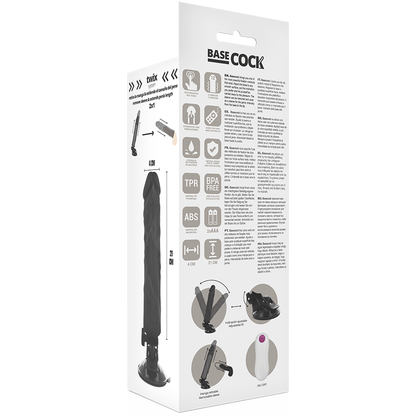 BASECOCK - REALISTIC VIBRATOR REMOTE CONTROL FLESH 21 CM -O- 4 CM - ToysByMonk