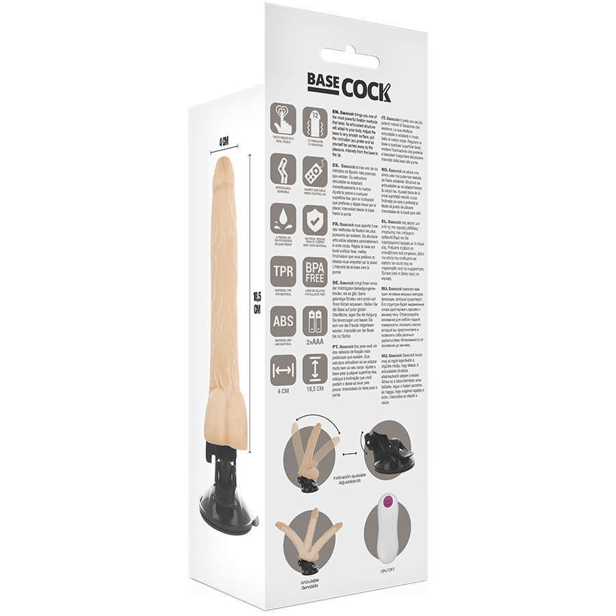 BASECOCK - REALISTIC ARTICULABLE REMOTE CONTROL FLESH 18.5 CM -O- 4 CM BASECOCK