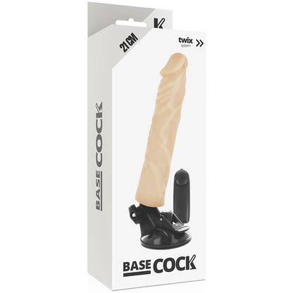 BASECOCK - REALISTIC VIBRATOR REMOTE CONTROL FLESH 21 CM -O- 4 CM BASECOCK