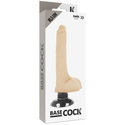 BASECOCK - REALISTIC VIBRATOR 2-1 FLESH 18.5 CM -O- 4 CM BASECOCK