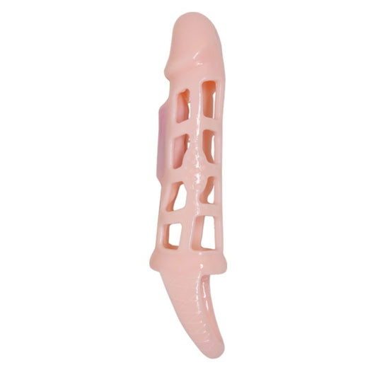 BAILE - PENIS EXTENDER COVER WITH VIBRATION AND NATURAL STRAP 13.5 CM - ToysByMonk