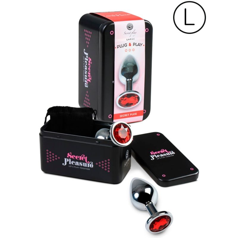 SECRETPLAY - ANAL PLUG SIZE L RED SECRETPLAY TOYS