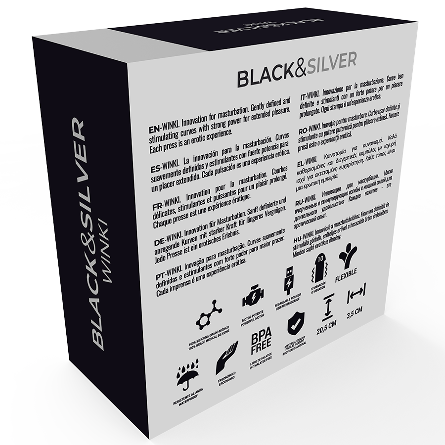 BLACK&SILVER - WINKI MASTURBATOR - ToysByMonk