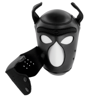 DARKNESS - NEOPREEN HONDENMASKER MET VERWIJDERBARE SNUITKRAAG L