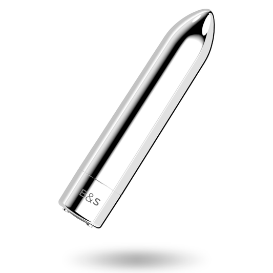 BLACK&SILVER - KAILAN 2 SILVER VIBRATING MAGNETIC BULLET BLACK&SILVER