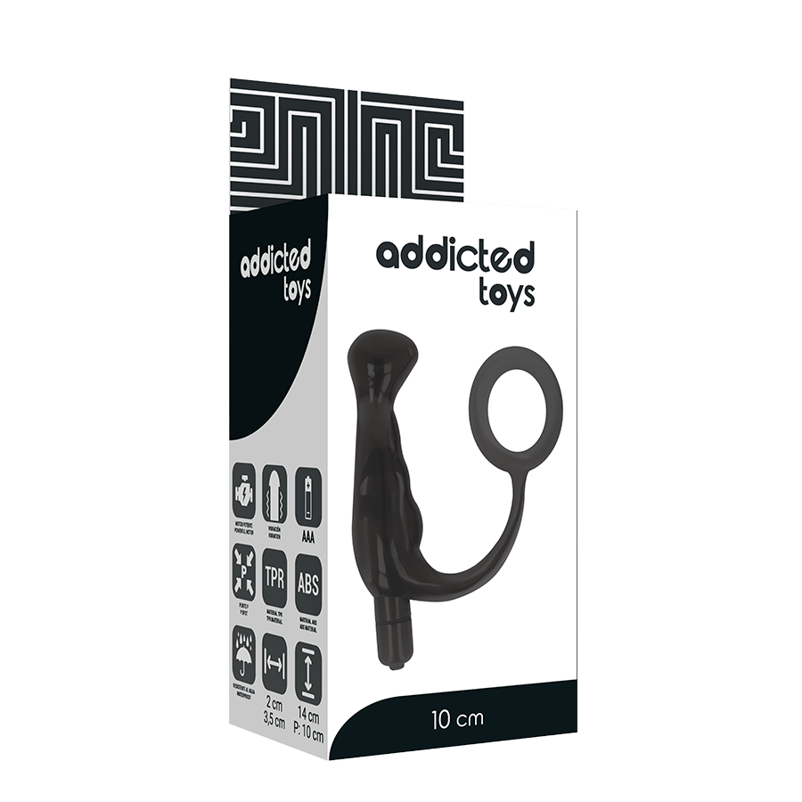 ADDICTED TOYS - VIBRATOR PROST TICO BLACK 10 CM - ToysByMonk
