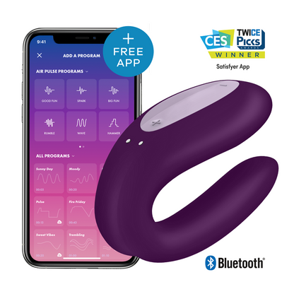 SATISFYER - DOUBLE JOY CON APP ZWART