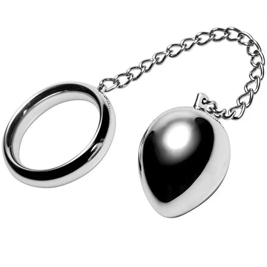METAL HARD - COCK RING 45MM + CHAIN WITH METAL BALL METAL HARD