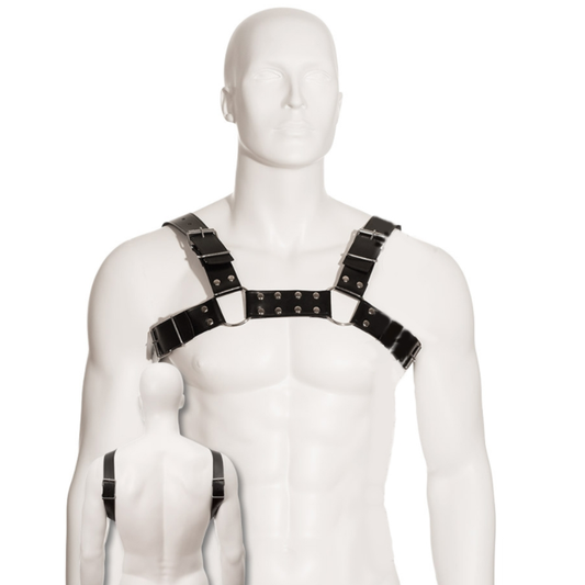 LEATHER BODY - BLACK BULL DOG HARNESS LEATHER BODY