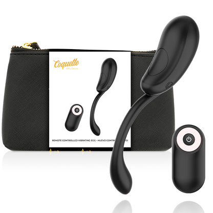 COQUETTE CHIC DESIRE - VIBRATING EGG REMOTE CONTROL RECHARGEABLE BLACK/ GOLD COQUETTE TOYS