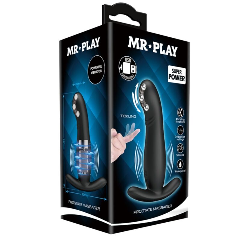 MR PLAY - RECHARGEABLE BLACK PROSTATE MASSAGER MR PLAY