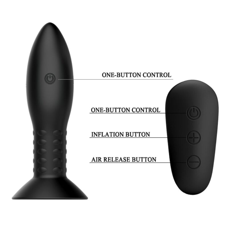 MR PLAY - PLUG WITH BLACK ROTATING BALLS REMOTE CONTROL MR PLAY