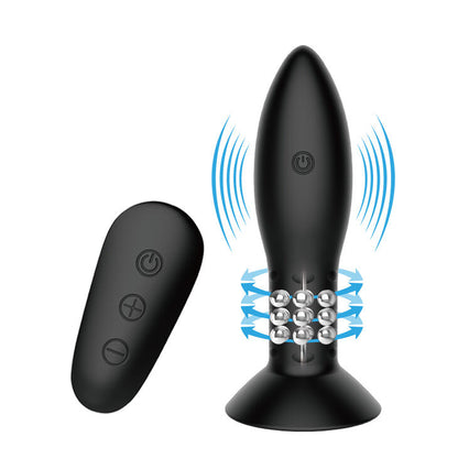 MR PLAY - PLUG WITH BLACK ROTATING BALLS REMOTE CONTROL MR PLAY