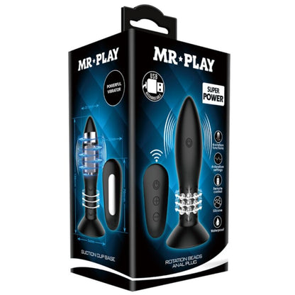 MR PLAY - PLUG WITH BLACK ROTATING BALLS REMOTE CONTROL MR PLAY