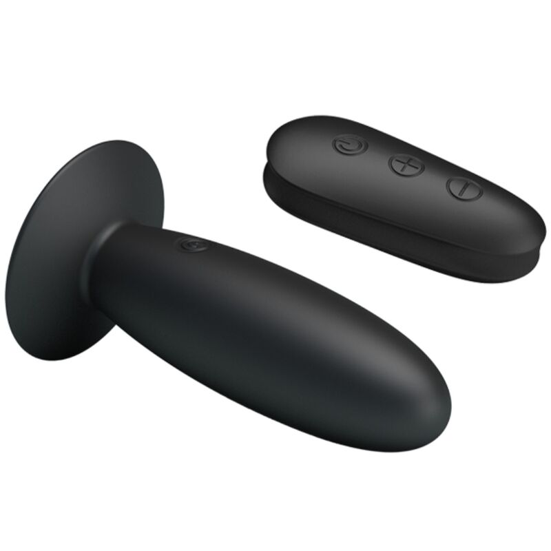 MR PLAY - ANAL PLUG WITH VIBRATION BLACK REMOTE CONTROL MR PLAY