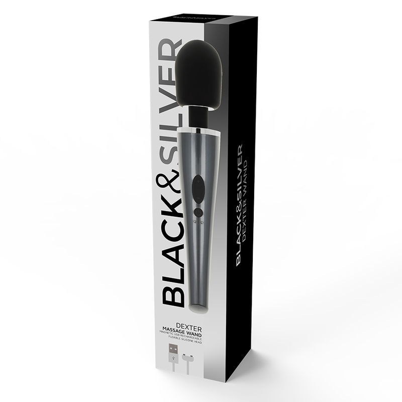 BLACK&SILVER - DEXTER MASSAGE WAND - ToysByMonk