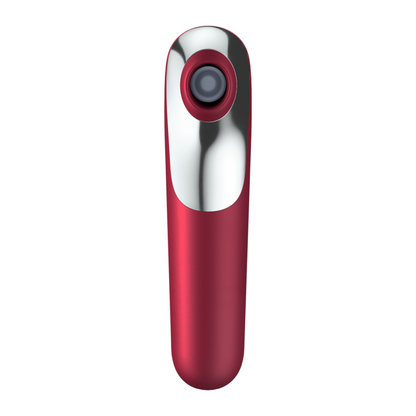 SATISFYER - DUAL LOVE VIBRATOR AND SUCTIONER WITH PULSED AIR RED SATISFYER CONNECT
