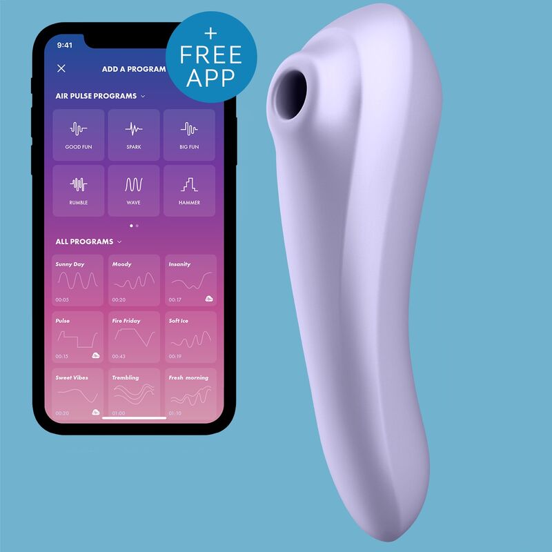 SATISFYER - DUAL PLEASURE AIR PULSE VIBRATOR MAUVE - ToysByMonk