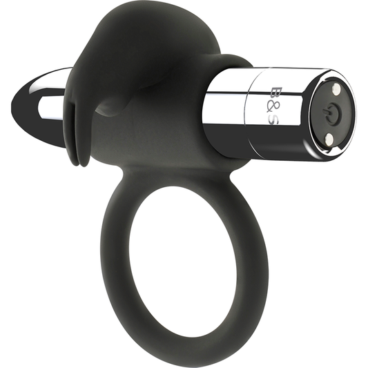 BLACK&SILVER - BURTON RECHARGEABLE RING 10 VIBRATION MODES - ToysByMonk
