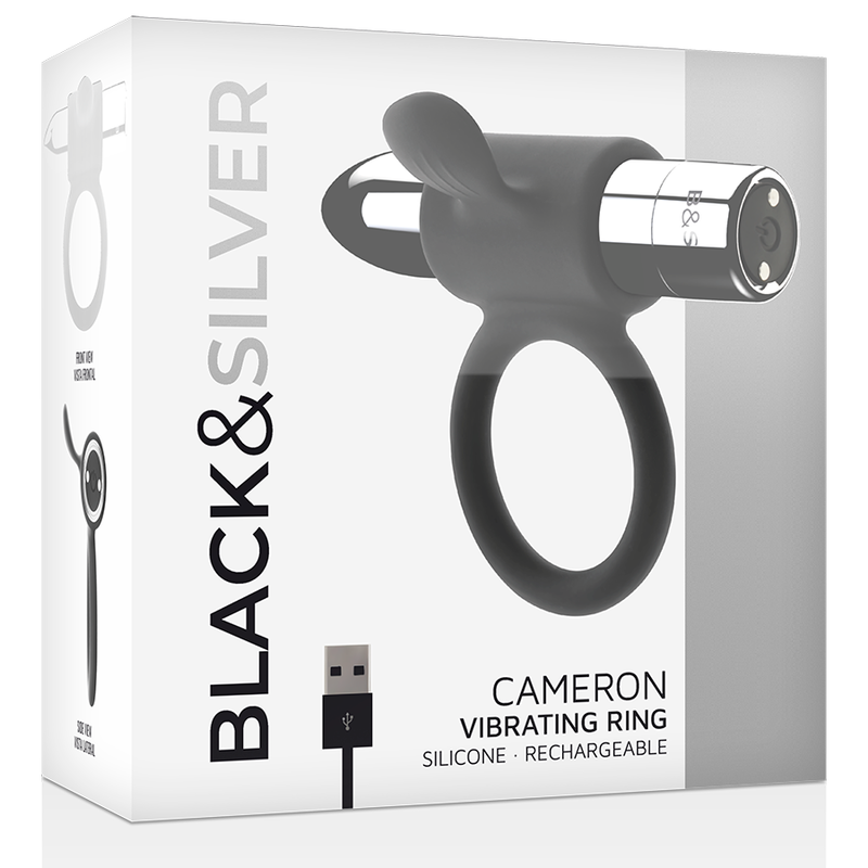 BLACK&SILVER - CAMERON RECHARGEABLE RING SILVER - ToysByMonk