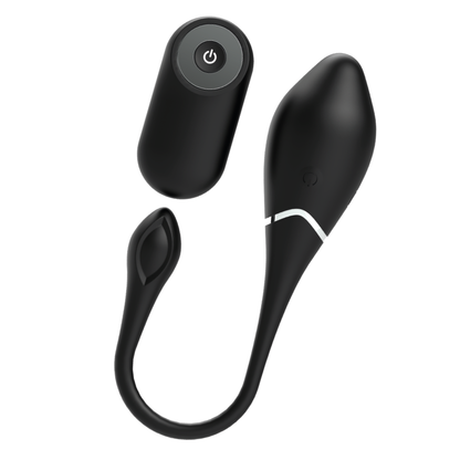 BLACK&SILVER - JENELL RECHARGEABLE VIBRATING EGG - ToysByMonk