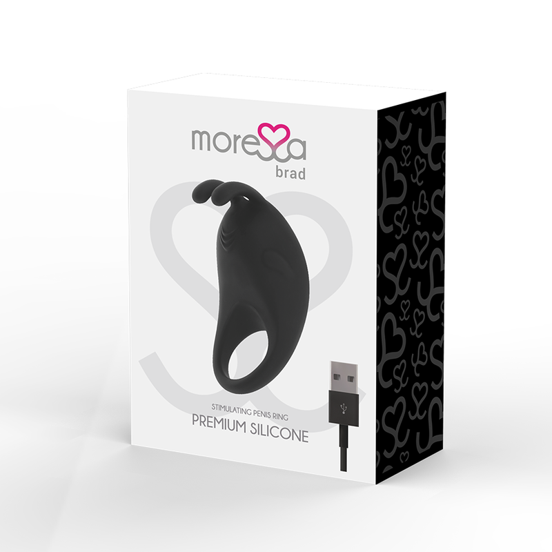 MORESSA - BRAD PREMIUM SILICONE RECHARGEABLE BLACK - ToysByMonk