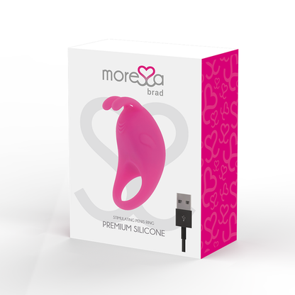 MORESSA - BRAD PREMIUM SILICONE RECHARGEABLE PINK - ToysByMonk