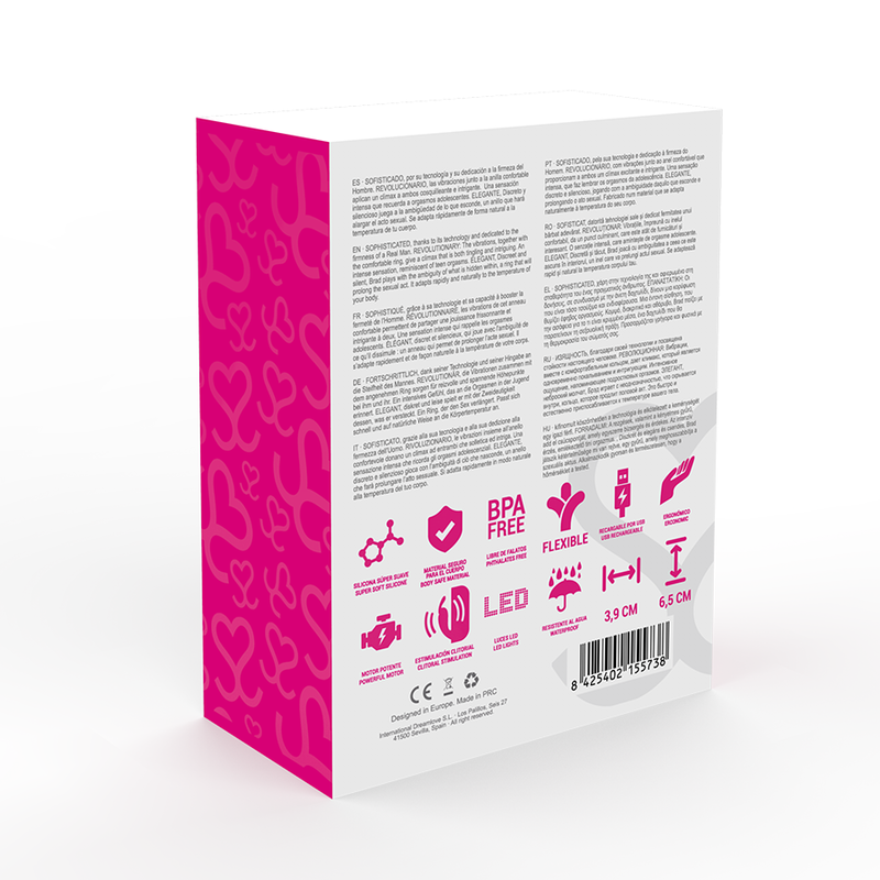 MORESSA - BRAD PREMIUM SILICONE RECHARGEABLE PINK - ToysByMonk