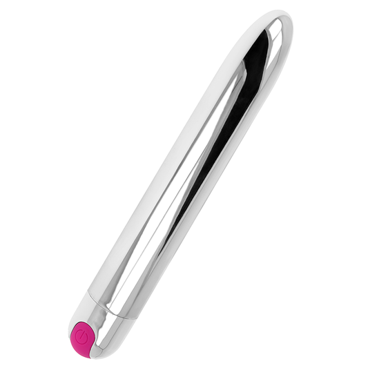 OHMAMA - RECHARGEABLE SILVER VIBRATOR 10 MODES 18.5 CM OHMAMA VIBRATORS