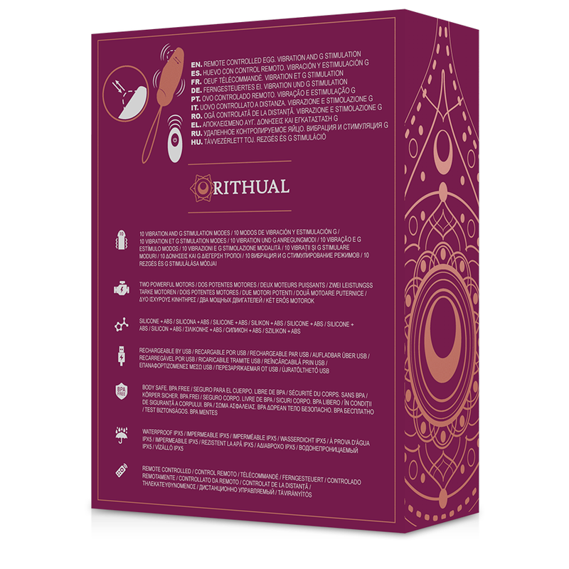RITHUAL - PRIYA EGG REMOTE CONTROL G-SPOT + VIBRATION - ToysByMonk