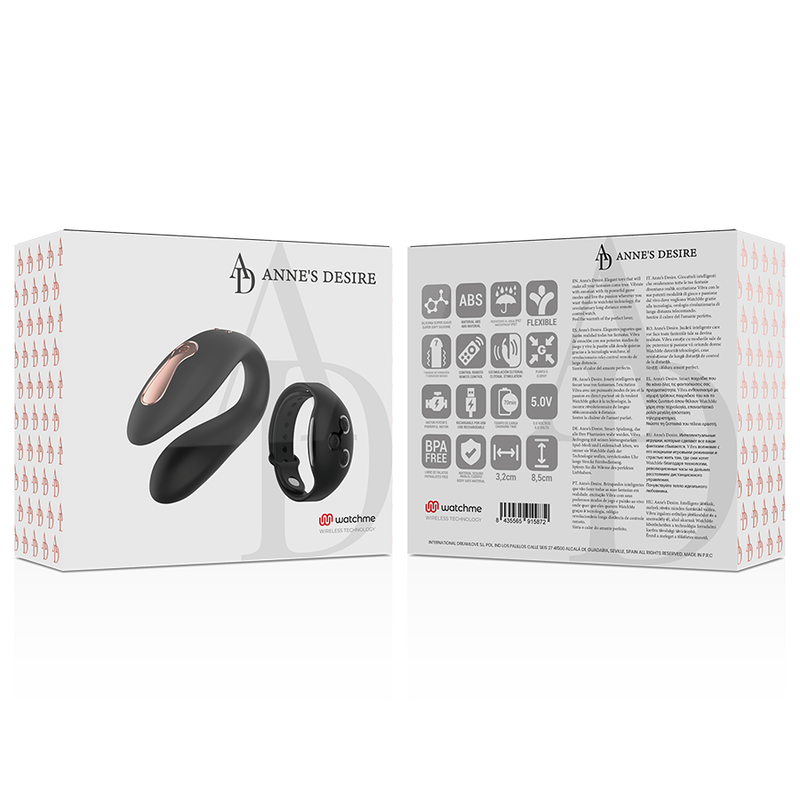 ANNE'S DESIRE - DUAL PLEASURE TECNOLOG A WATCHME BLACK - ToysByMonk