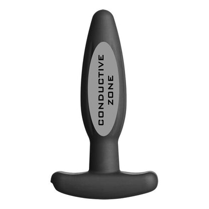 ELECTRASTIM - SILICONEN ZWARTE ROCKER BUTT PLUG KLEIN