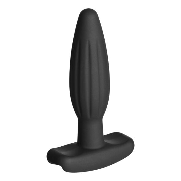 ELECTRASTIM - SILICONEN ZWARTE ROCKER BUTT PLUG KLEIN